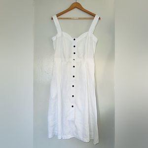 Kadrika Linen Bustier Dress in white